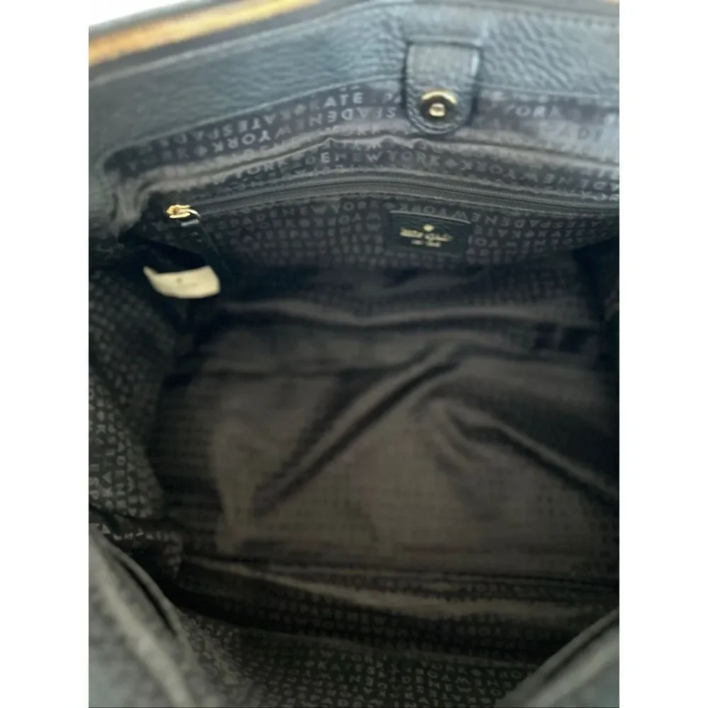 Kate Spade NY Textured Black Leather Satchel